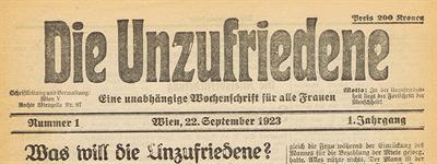 Affective Attachments: Women's Suffrage in Austria and the Social Democratic Struggle for Women's Votes in Die Unzufriedene